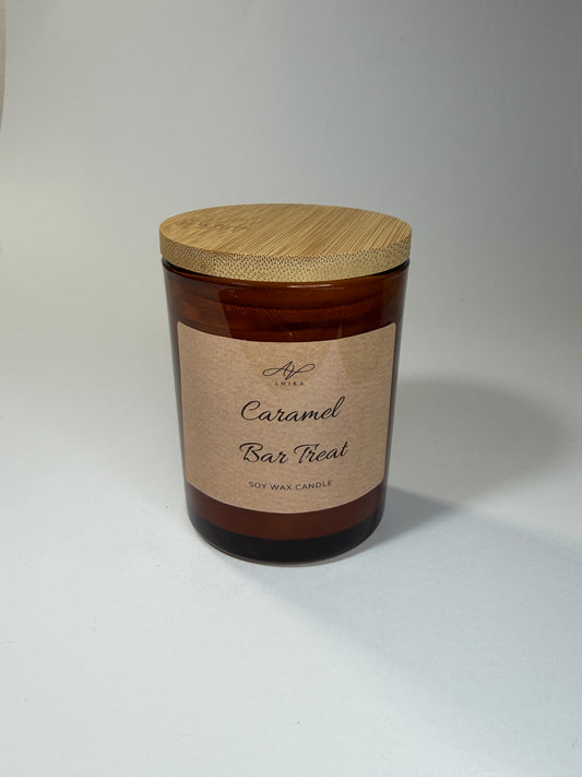 Caramel Bar Treat sójová sviečka v skle 150g Amber