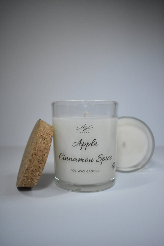 Apple Cinnamon Spice sójová sviečka v skle 150g