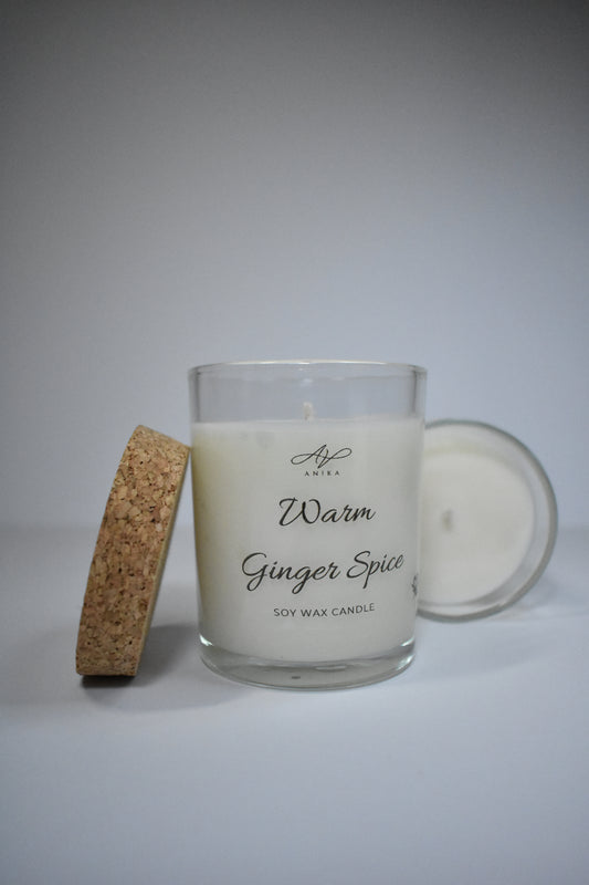 Warm Ginger Spice sójová sviečka v skle 150g