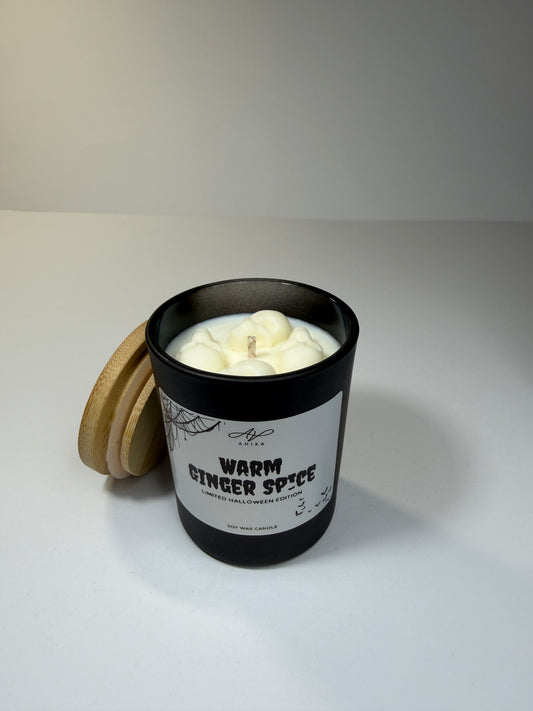 Warm Ginger Spice sójová sviečka v skle 150g Halloween